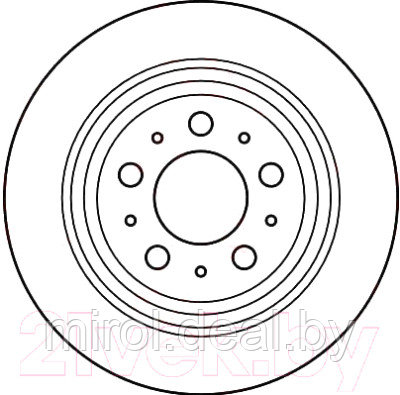 Тормозной диск TRW DF4066 - фото 2 - id-p221736415