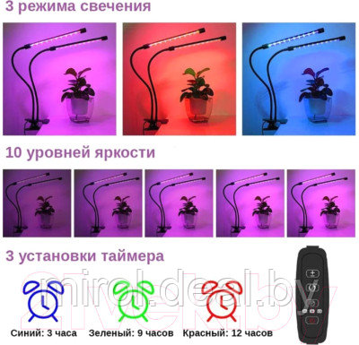 Светильник для растений Glanzen RPD-0005-15-Fito - фото 4 - id-p221744067
