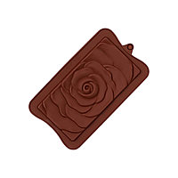Форма силиконовая для шоколадной плитки Роза (Китай, 17,5х10,5х1 см) 7689521