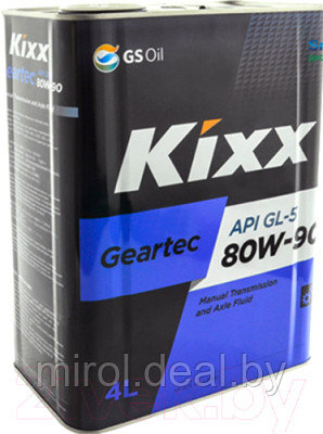 Трансмиссионное масло Kixx Geartec GL-5 80W90 / L298344TE1 - фото 1 - id-p221742994