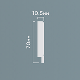 Плинтус напольный B70 HIWOOD ш. 10,5 х в. 70 х д. 2000 мм., фото 2