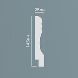 Плинтус напольный W009L HIWOOD ш. 25 х в. 145 х д. 2000 мм., фото 2