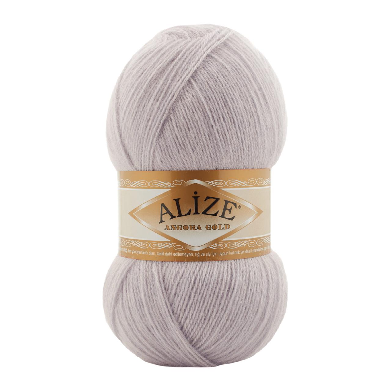 Пряжа Alize Angora Gold цвет 632 светлый лиловый