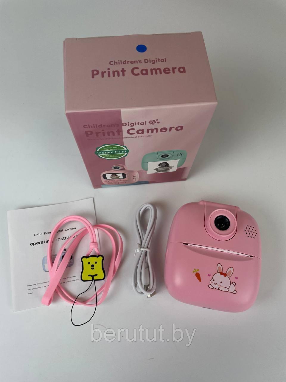 Фотоаппарат моментальной печати детский розовый - фото 10 - id-p221792384