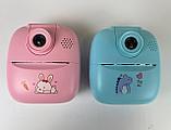 Фотоаппарат моментальной печати детский голубой, фото 8