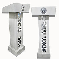 Трибуна напольная (Белый) с орнаментом №3 (размер 50*45*125 см)