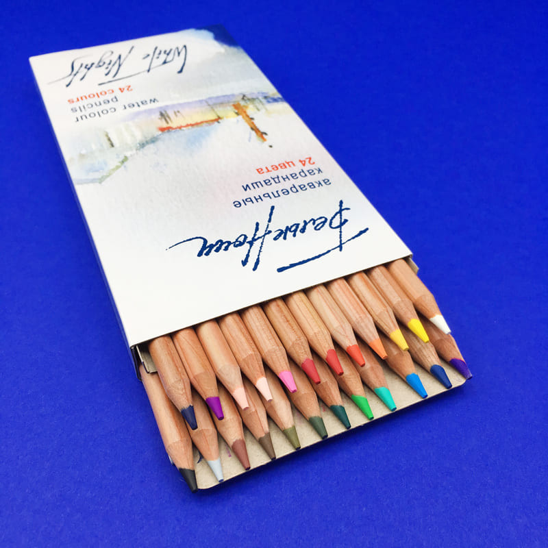 Белые Ночи Набор акварельных карандашей, 24 цвета, в картонной коробке - фото 1 - id-p221818514