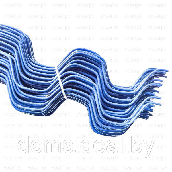 Пружина синяя (толщина 3мм) с полимерным покрытием для клипсы-профиля зигзаг, 2м ХозАгро пружина для профиля - фото 1 - id-p221818540