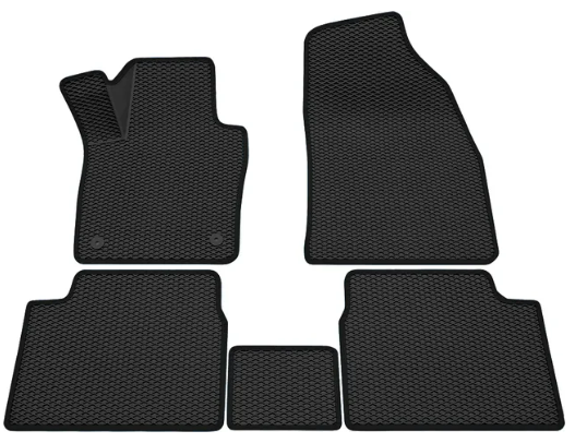 Коврики Rezkon 3D EVA Ромб резиновые для салона Toyota Corolla E150 2007-2013 Черный кант. Артикул 9234015101