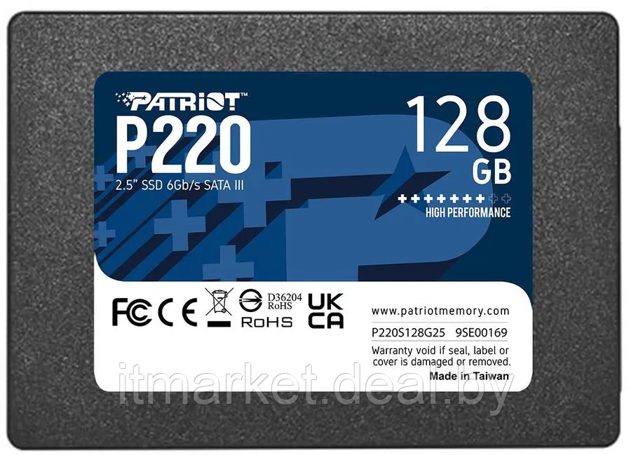 Жесткий диск SSD 128Gb Patriot P220 (P220S128G25) - фото 1 - id-p221818870