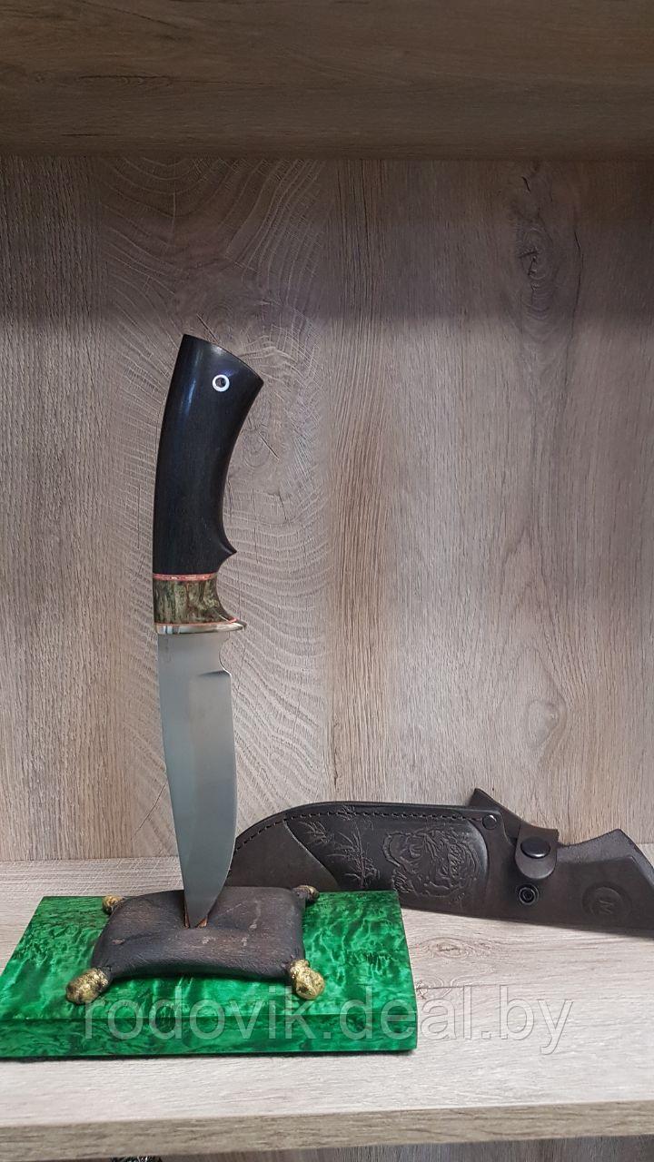Нож из стали VG-10 «Легионер», рукоять литье мельхиор, стабилизированная карельская береза - фото 2 - id-p221820128