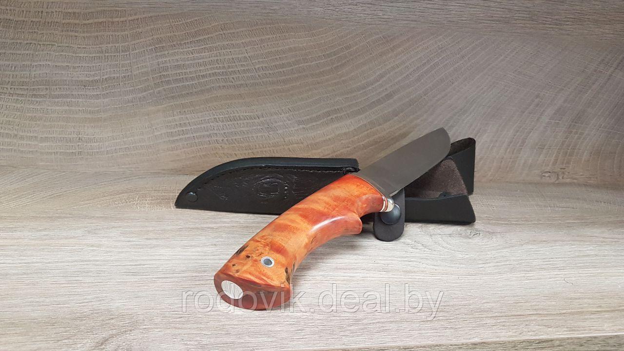 Нож Егерь из стали D2, рукоять стабилизированная карельская береза - фото 3 - id-p220685144