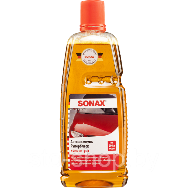 Sonax 314300 Автошампунь - концентрат с глянцевым эффектом Суперблеск  1л