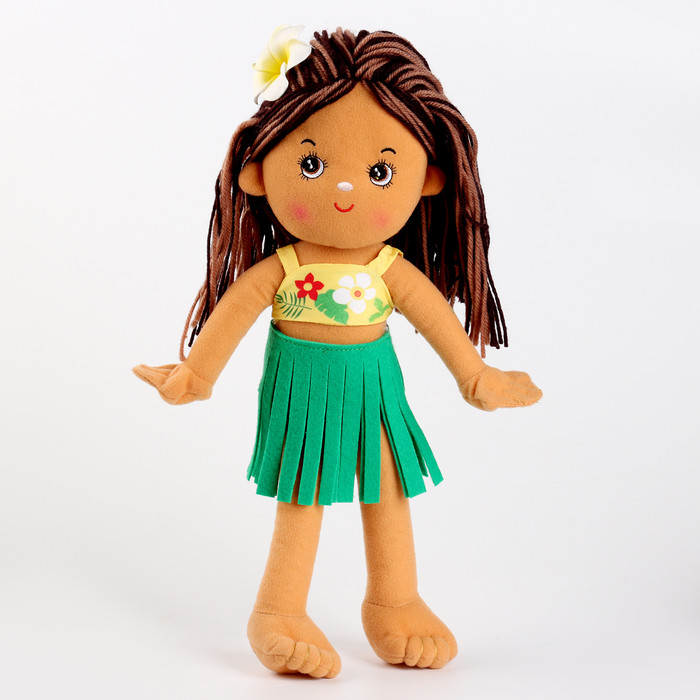 Мягкая игрушка "Кукла" в гавайском костюме, 35 см - фото 1 - id-p221870872