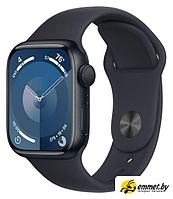 Умные часы Apple Watch Series 9 41 мм (алюминиевый корпус, полуночный/полуночный, спортивный силиконовый