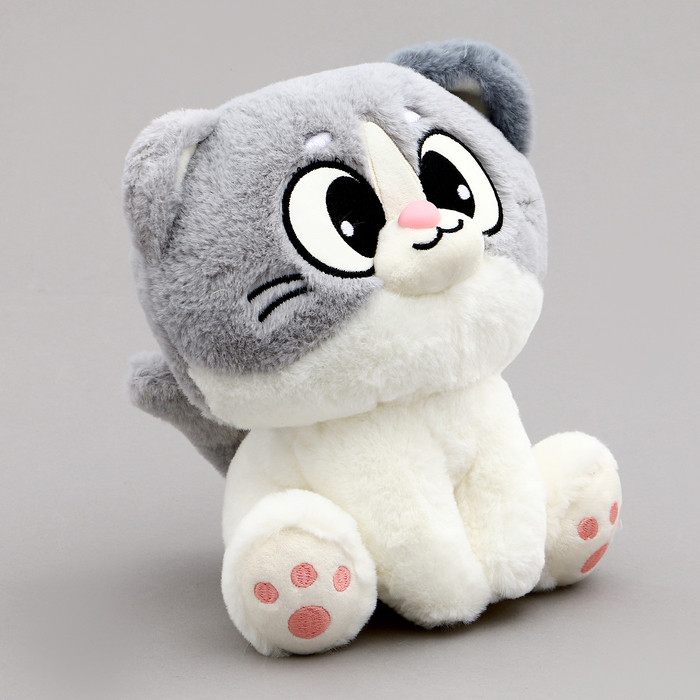 Мягкая игрушка "Котик", 22 см, цвет серый - фото 2 - id-p221870881