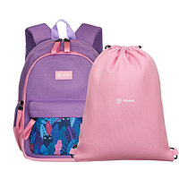 Рюкзак молодежный 35,5 х 25 х 12 см, эргономичная спинка, + мешок, TORBER CLASS X Mini, розовый/сиреневый