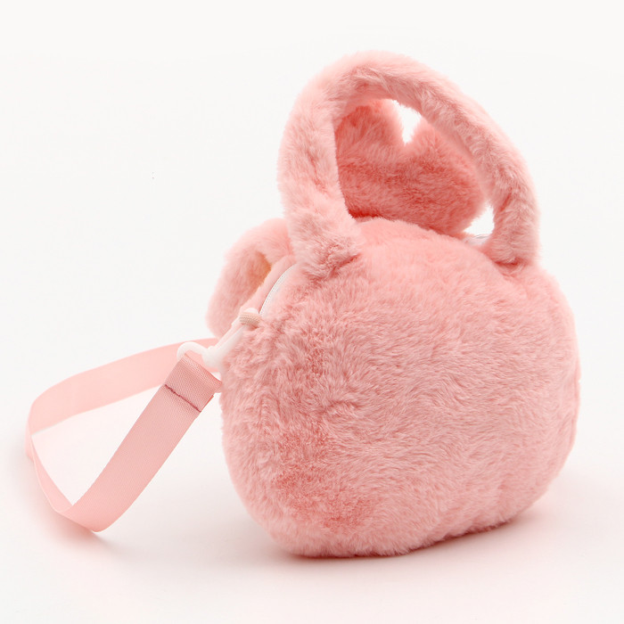 Сумка детская "Зайка" с бантиком, 18 см, цвет розовый - фото 2 - id-p221889281