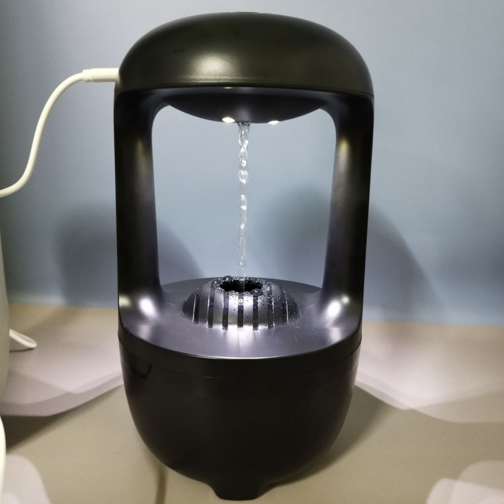 Аромадиффузор - ночник с антигравитационным эффектом Anti-gravity Water Drop Humidifier HJF-01 500 ml (USB, 2 - фото 4 - id-p221889334