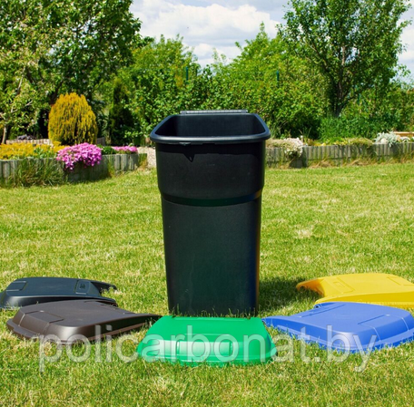 Крышка для мусорного бака Atlas 100L, цвет черный - фото 3 - id-p221933549