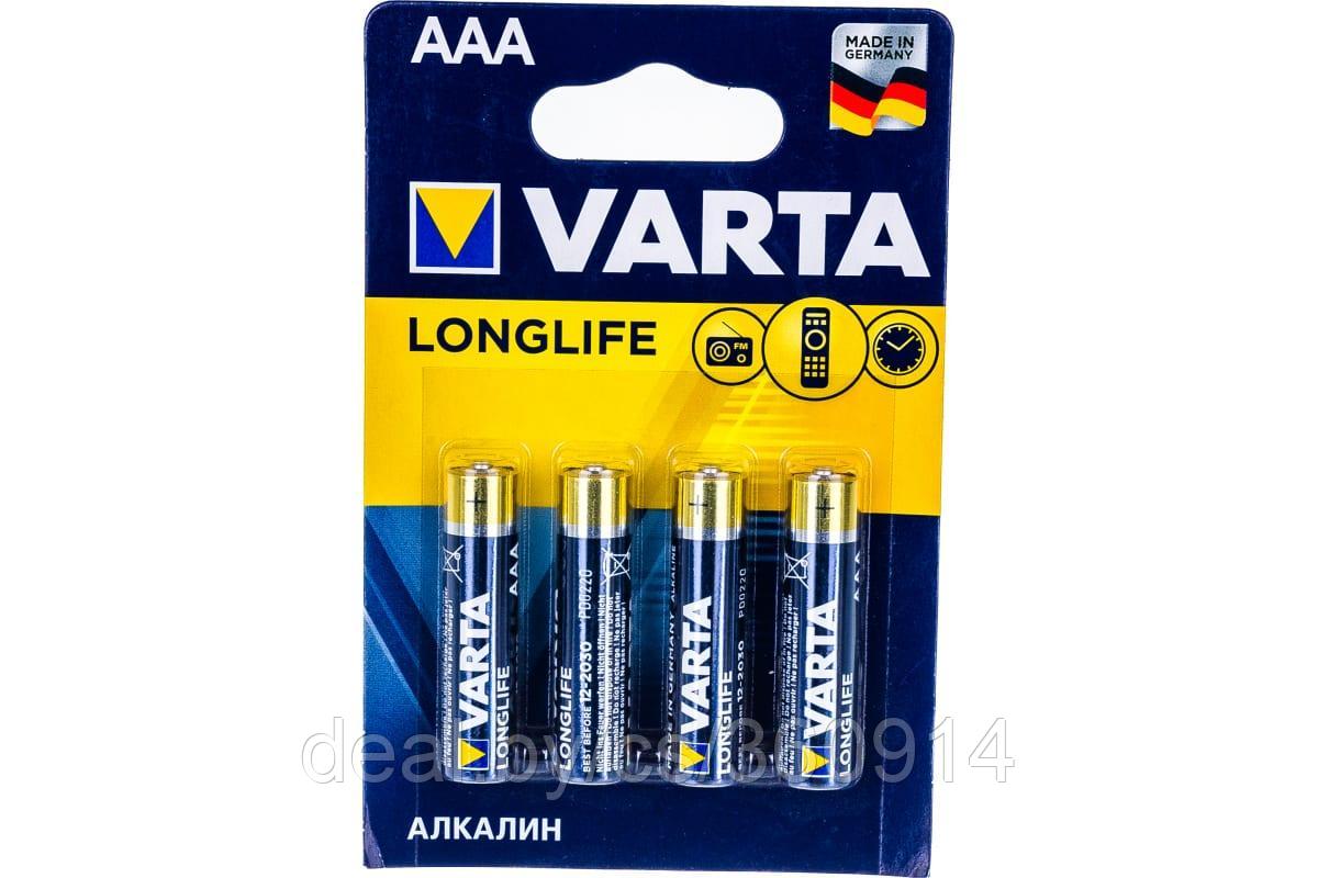 VARTA Батарейка VARTA LONGLIFE LR03 AAA B4, (цена за 1 шт) 4008496847075