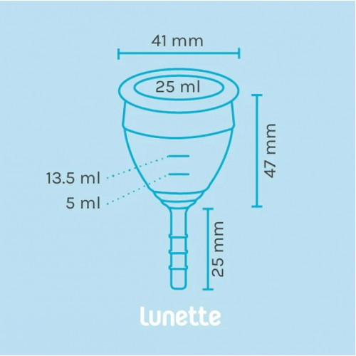 Прозрачная менструальная чаша Lunette Cup 1 25 мл - фото 3 - id-p221935693