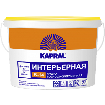 Краска ВД "Капрал В-14", ведро 2,5 л (3,75 кг), фото 2