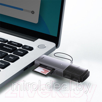 Картридер Baseus Lite Series USB-A & Type-C to SD/TF Card Reader WKQX060113 - фото 7 - id-p221946372