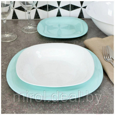 Набор столовой посуды Luminarc Carine Light Turquoise&White P7627 - фото 9 - id-p221945337