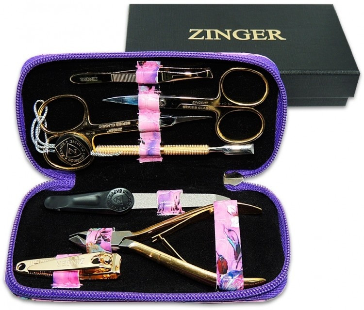 Маникюрный набор Zinger 8105 (7 предметов) ЦВЕТЫ