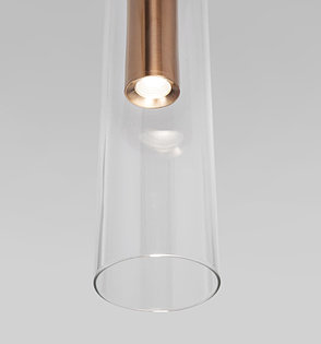 50254/1 LED латунь Подвесной светодиодный светильник со стеклянным плафоном, фото 2