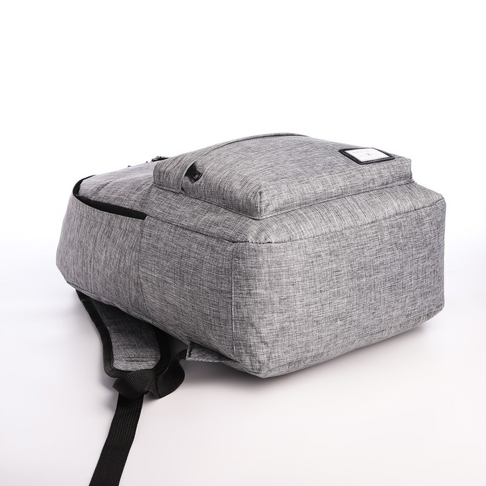 Рюкзак, 30*12*45, отд на молнии, н/к, 2 б/к, USB, серый - фото 3 - id-p221964688