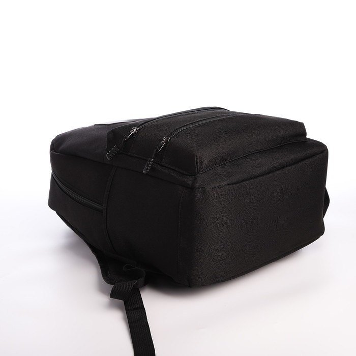 Рюкзак, 27*12*42, отд на молнии, 3 н/к, 2 б/к, USB, черный - фото 3 - id-p221964703