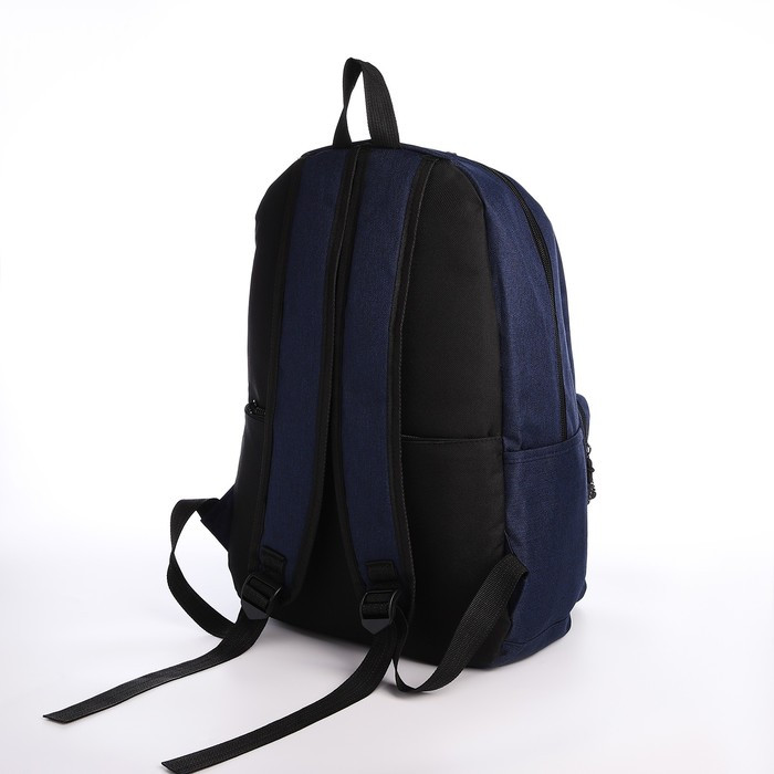 Рюкзак, 29*12*44, отд на молнии, 3 н/к, 2 б/к, USB, синий - фото 2 - id-p221964706