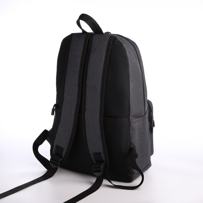 Рюкзак, 29*12*44, отд на молнии, 3 н/к, 2 б/к, USB, серый - фото 2 - id-p221964707