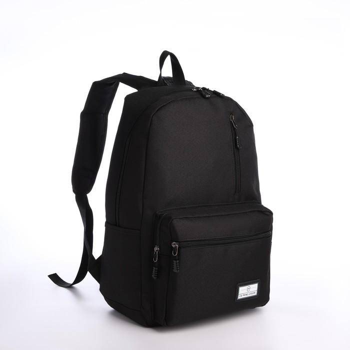 Рюкзак, 29*12*44, отд на молнии, 3 н/к, 2 б/к, USB, черный - фото 1 - id-p221964708