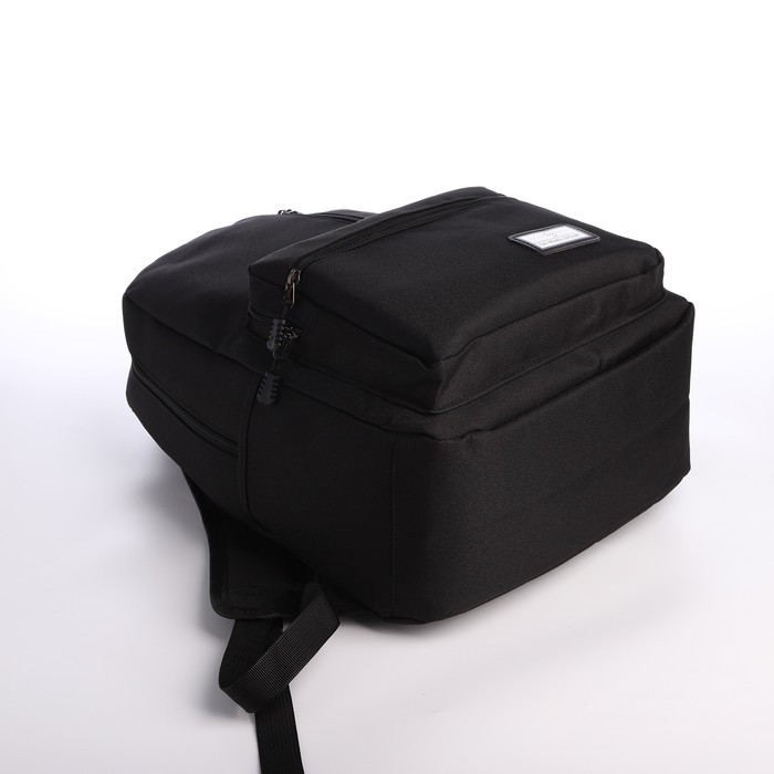 Рюкзак, 29*12*44, отд на молнии, 3 н/к, 2 б/к, USB, черный - фото 3 - id-p221964708