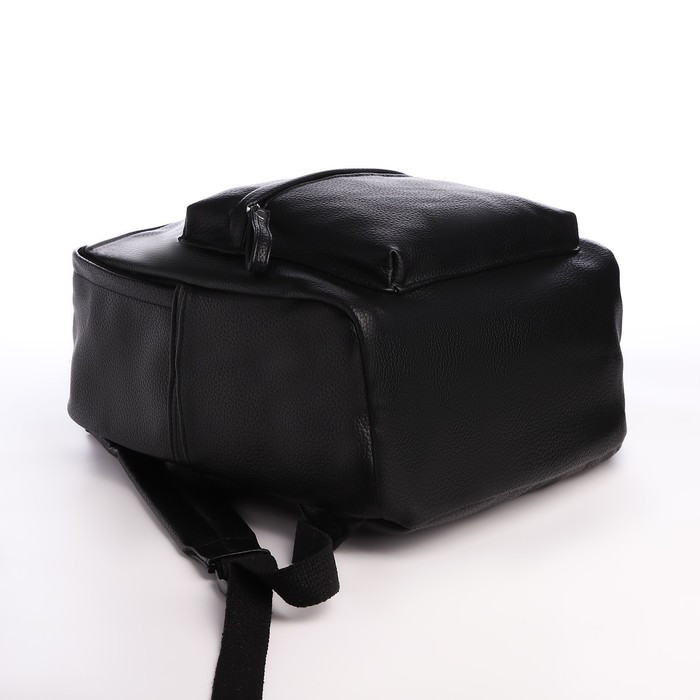 Рюкзак, 28*12*39, отд на молнии, 2 н/к, 2 б/к, крепление для чемодана, черный - фото 3 - id-p221964721