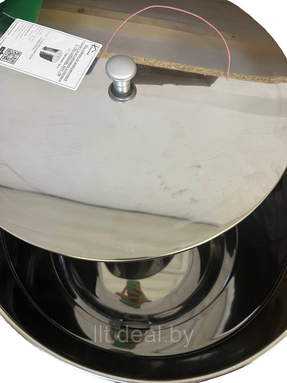 Отстойник для отстаивания меда из нержавеющей стали (AISI 430), с пластиковым клапаном, на 50 литров, ОТС-50 - фото 4 - id-p204381130