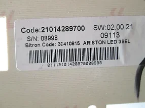 C00277182 Модуль индикации стиральной машины Ariston ARSL 109 21014289700 (Разборка), фото 3
