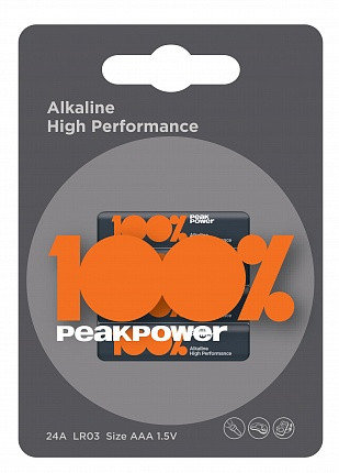 Эл.питания Peakpower Alkaline LR03/PP24A-2U4 4BP, фото 2