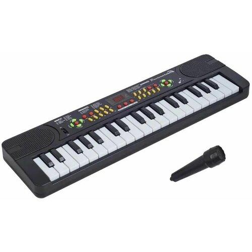 Синтезатор 37 клавиш ( пианино) с микрофоном от сети и от батареек, с подключением MP3 - фото 1 - id-p215565791