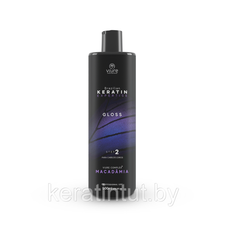 Средство для выпрямления волос кератин Viure Brazilian Keratin Macadamia Gloss Step 2, 500 мл - фото 1 - id-p221981580