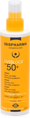Спрей солнцезащитный Isis Pharma Uveblock SPF 50+ Для детей и взрослых - фото 1 - id-p221985221