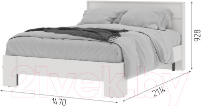 Полуторная кровать Стендмебель Хелен КР 02 140x200 - фото 5 - id-p221985573