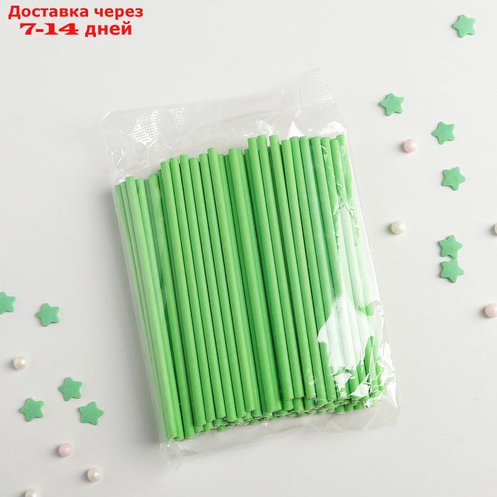 Палочки для кейкпопсов, 10×0,2 см, 100 шт, цвет зелёный - фото 2 - id-p221892029