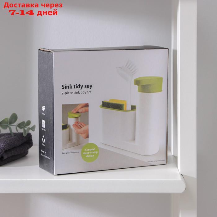 Подставка для ванных и кухонных принадлежностей с дозатором, 6×17,5×19 см, цвет МИКС - фото 6 - id-p221892055