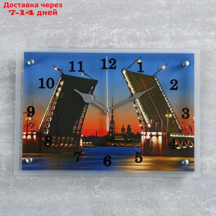 Часы настенные прямоугольные "Мост", 25х35 см - фото 1 - id-p221889505