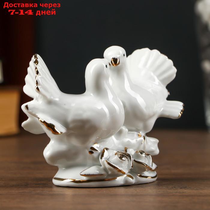 Сувенир "2 белых голубя" со стразами 9х12 см - фото 2 - id-p221889511