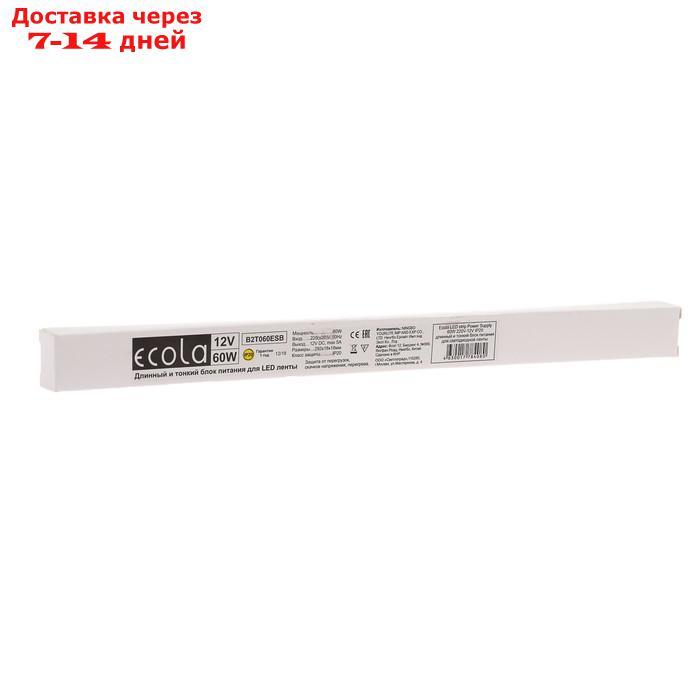 Блок питания для светодиодной ленты Ecola LED strip Power Supply, 60Вт, 12В, длинный, тонкий - фото 2 - id-p221895199